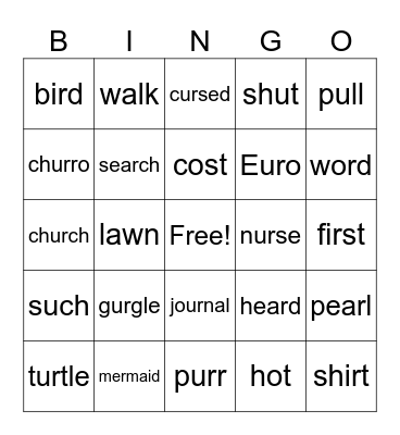 ER bingo Card