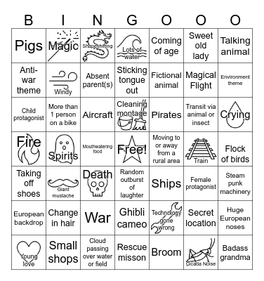 Studio Ghibli Bingo! Bingo Card