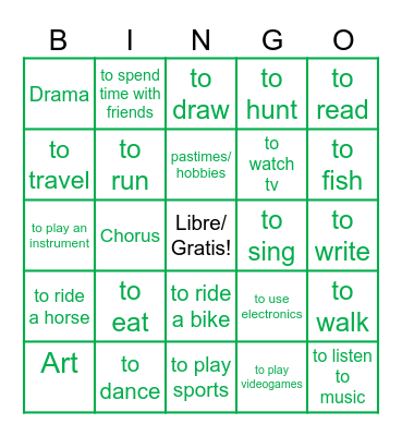 Pasatiempos Bingo Card