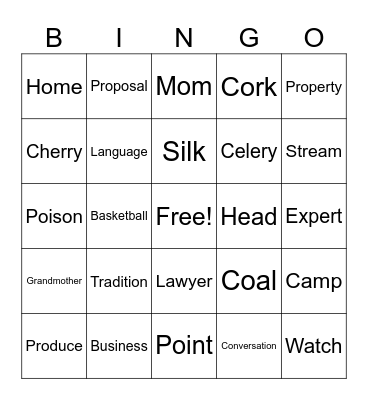 InfiniteCraft Bingo Card