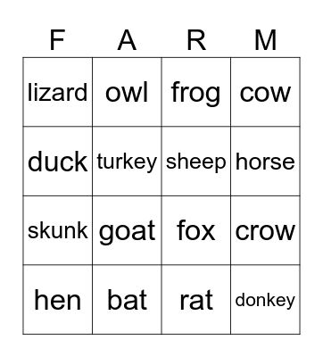 Klasa 2, unit 5 Bingo Card