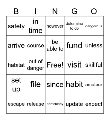 3.5 Bingo Card