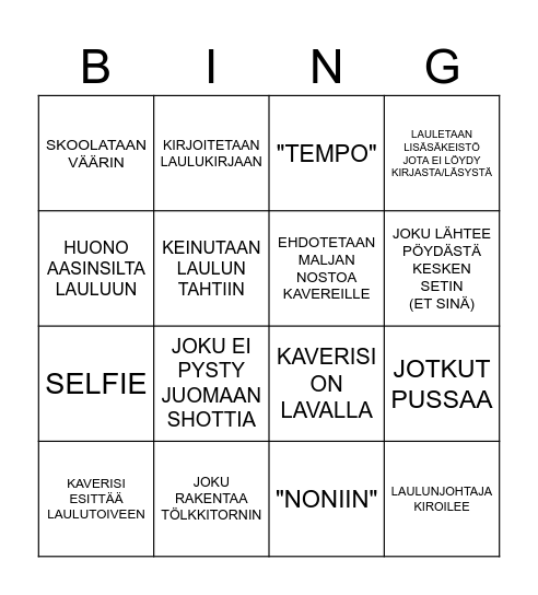 ASKLEPIO X OPTIMA KAVERISITSIT Bingo Card