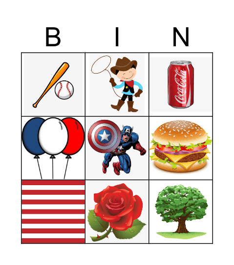 USA Bingo Card