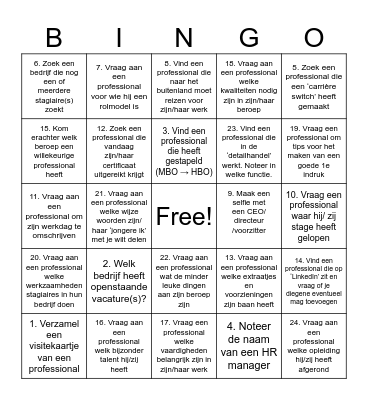 Kick-off 'House of Talent' Bingo Card