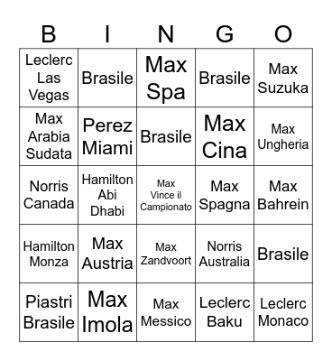 Bingo Card