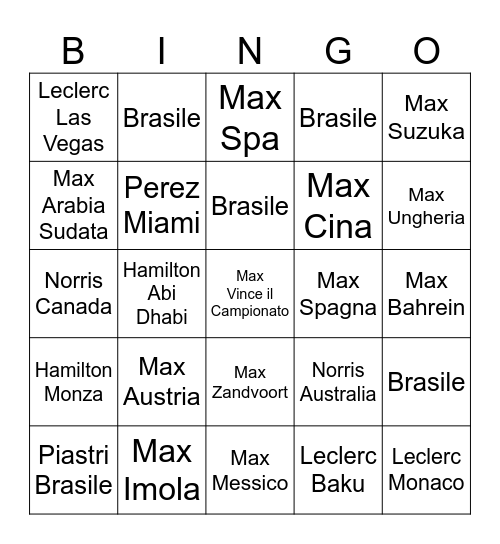 Bingo Card