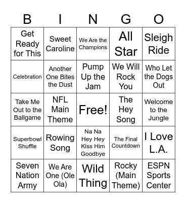 SINGO! Sports Edition Bingo Card