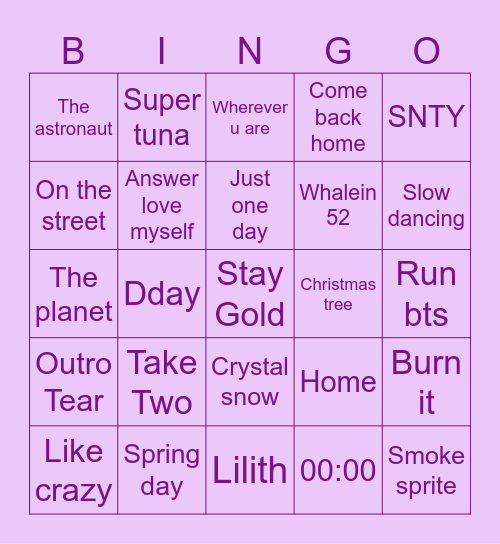 @7_daysaweek_ Bingo Card