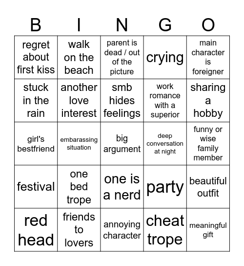 Love & Luck Bingo Card