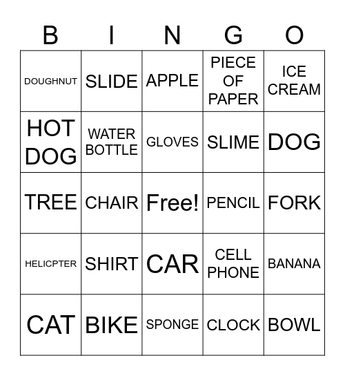 BINGO for a Rainy Day Bingo Card