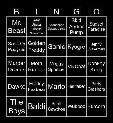 Infinite Craft Bingo Card