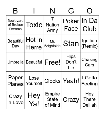 Bastilas 2000s Bingo Card