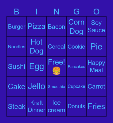 Food Bingo 🍕 Bingo Card