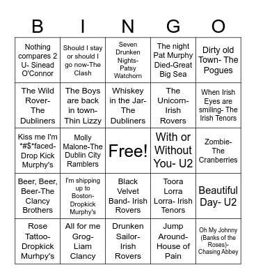 MB3 Happy ST. PATRICK's DAY! Bingo Card