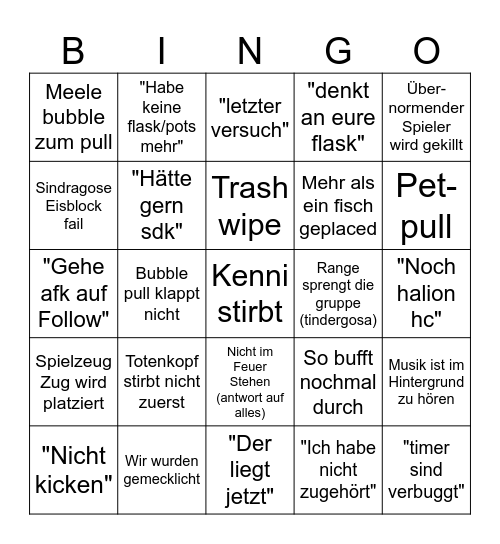 Böse Spielzeuge Bingo Card