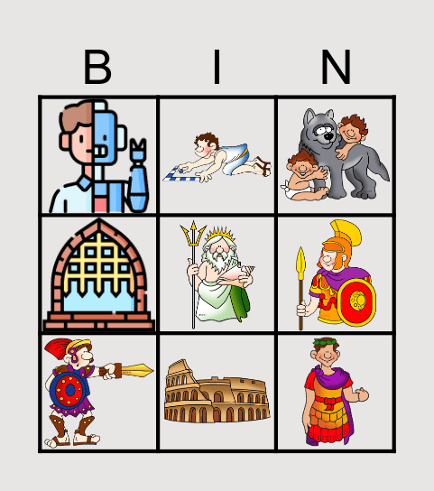 Romanos Bingo Card