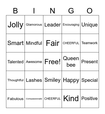 Melencia's Birthday Bingo Card