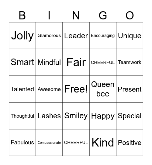 Melencia's Birthday Bingo Card