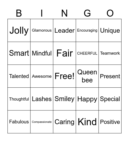 Melencia's Birthday Bingo Card