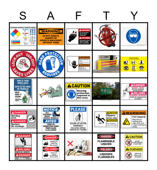 SAFETY BINGO Card
