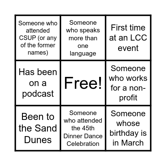 Bingo Card