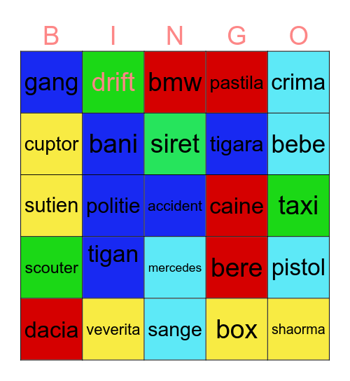 bingo 777 Bingo Card