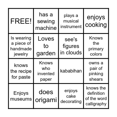 BINGO Card