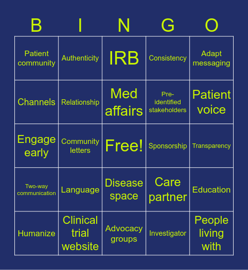 T2B March Comm Convo Bingo Card
