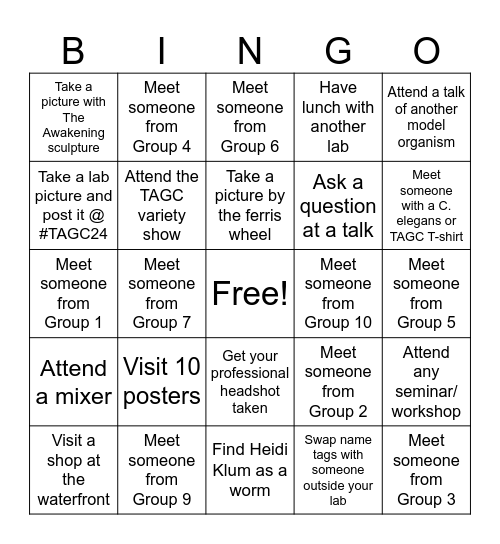 Group 7 Bingo Card