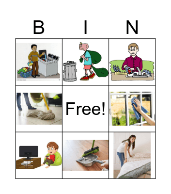 ACTIONS AT HOME Bingo Card
