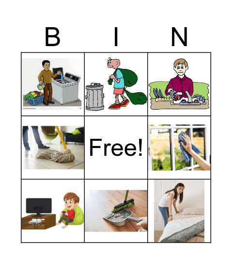 ACTIONS AT HOME Bingo Card