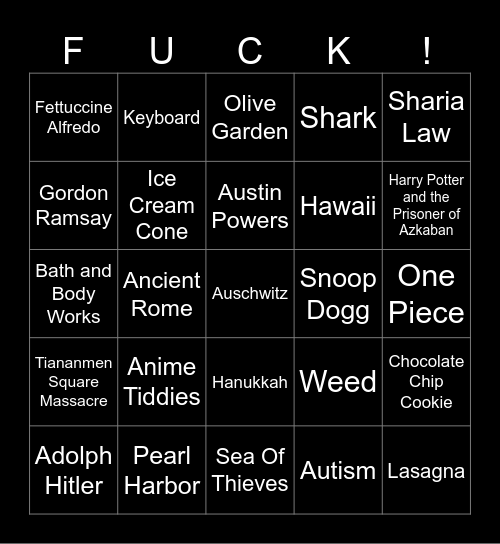 Infinite Craft Bingo Card