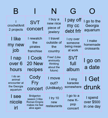 2024 Bingo Card
