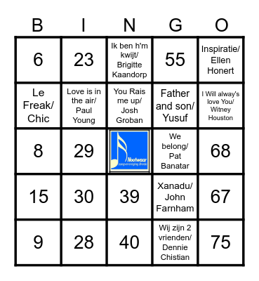 Nootwaar Jubileum Feest Bingo Card