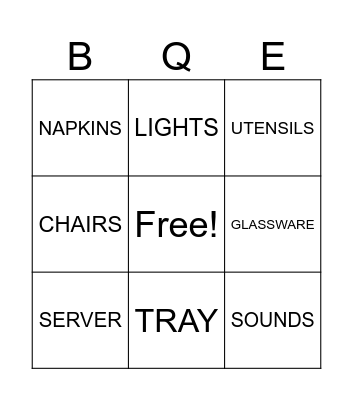BANQUET Bingo Card
