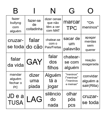 Stora bongo Bingo Card