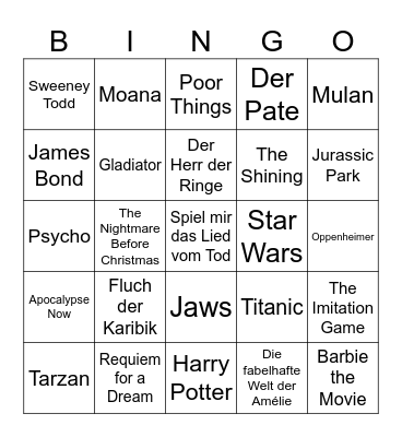 Vorplatz-Musik-Bingo (1) Bingo Card