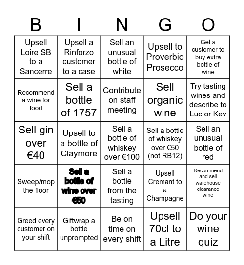 Sandymount Bingo March 2024 Bingo Card