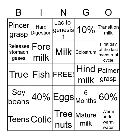 Life span  Bingo Card