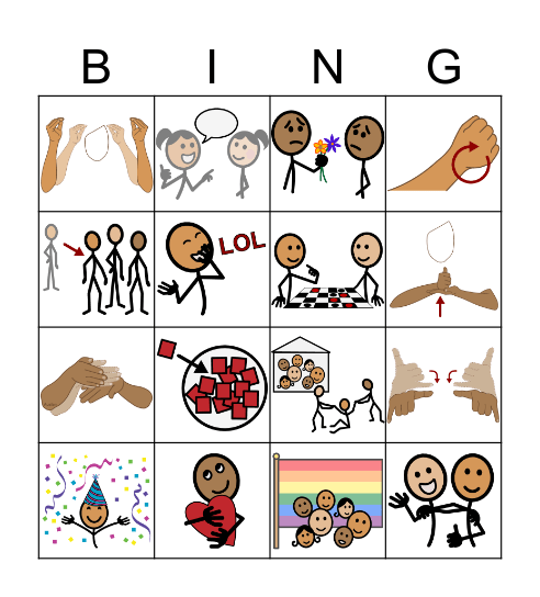 Friendship Vocab Bingo Card