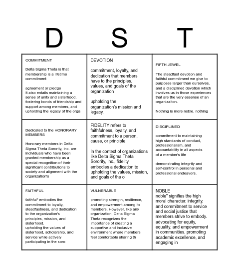 FIDELITY BINGO Card