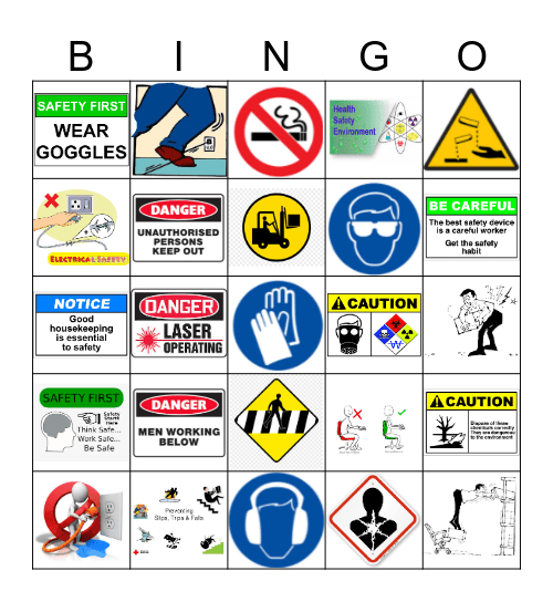 SAFETY IMAGES Bingo Card