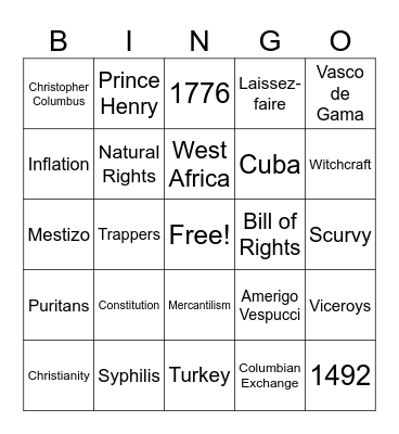 BINGO Card