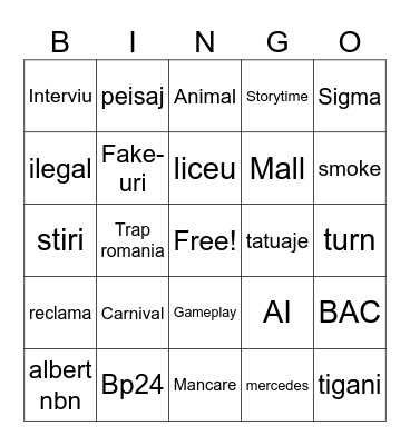 Ruie Maul Bingo Card