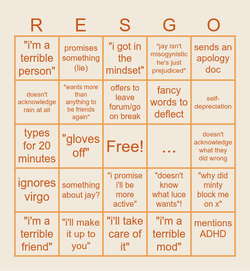 charlingo Bingo Card