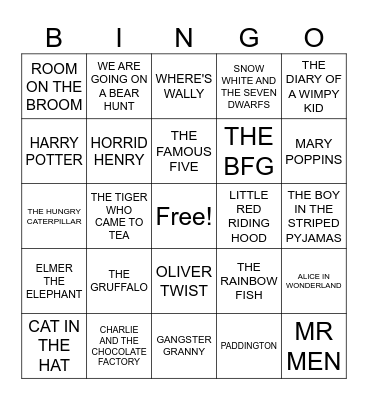 WORLD BOOK DAY BINGO!! Bingo Card
