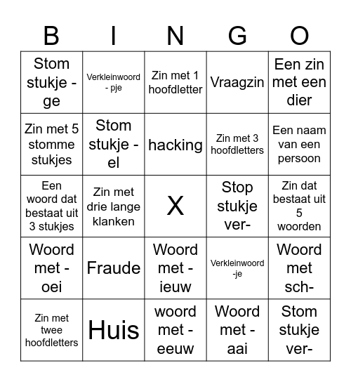 Bingokaart van Laurens Bingo Card