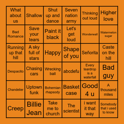 Paas is baas bingo Card