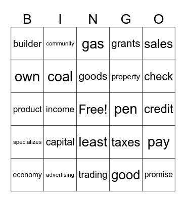 3 SS 3B Unit Test Review Bingo Card